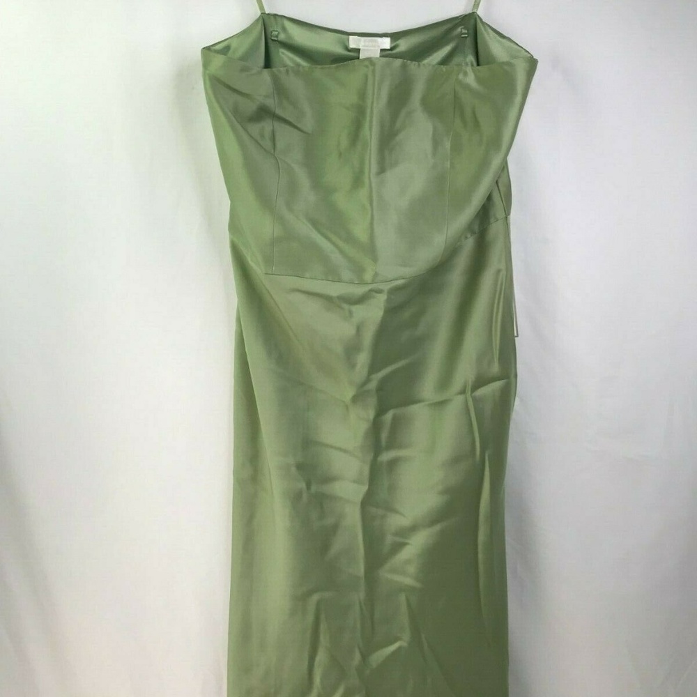 New Ann Taylor Green Silk Strapless Evening Party